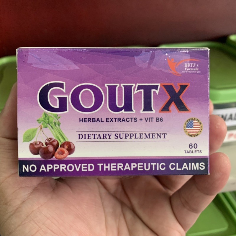 GOUT X / GOUTX Herbal Extracts + Vitamin B6 Dietary Supplement 1 Box