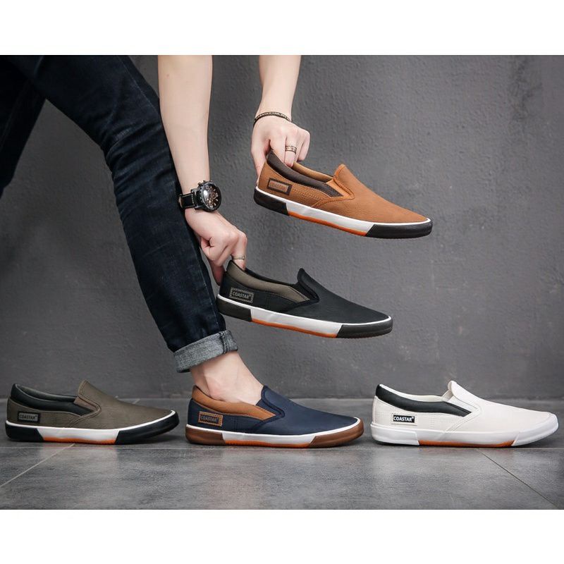 COD 859 COASTAR LEATHER SLIP ON CASUAL SHOES FOR MEN | Shopee Philippines