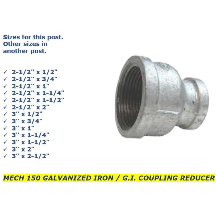 Malleable Pipe Fittings Concentric Reducer Coupling Gi Pipe Fitting