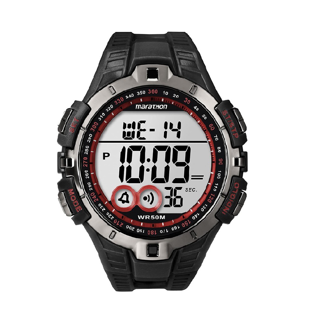 Timex Marathon Black Rubber Digital Watch For Men T5K423 SPORTS | Shopee  Philippines