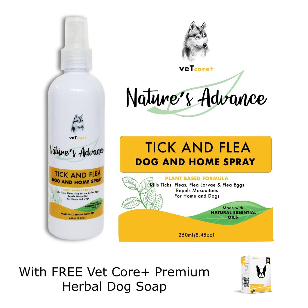 Vet Core Plus Nature's Advance Tick Spray With Free Dog Soap Shopee