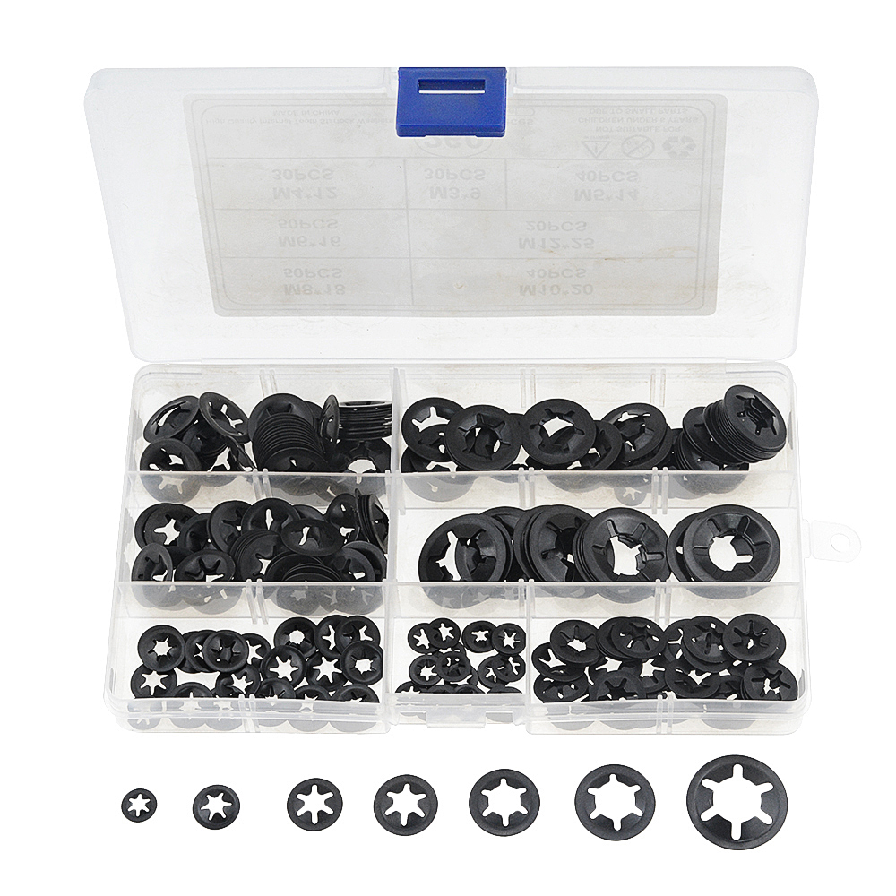 260PCS/Box M312 Set Manganese Steel Push On Washer Retaining Lock