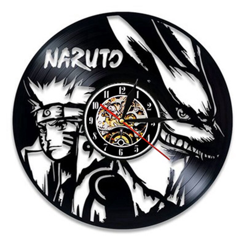 Naruto Vinyl Record Wall Clock Modern Design Anime Theme Naruto Uchiha Sasuke Vintage 3d Clocks Art Wall Watch Gifts For Teen Lazada Singapore