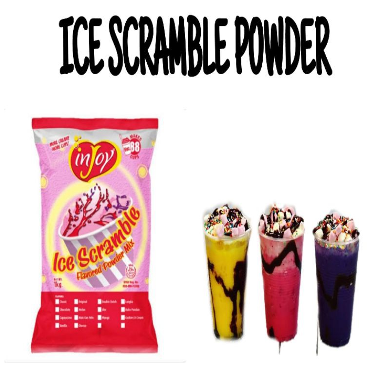 Injoy Ice Scramble Powder For Sale Also Available Skimmed Milk And Othe Toppings Shopee Philippines