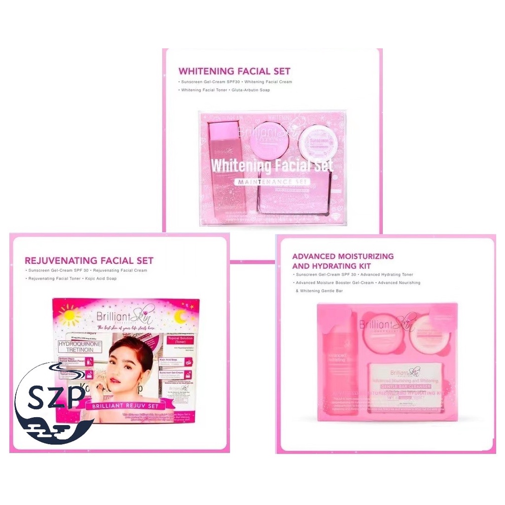 Brilliant Skin Essentials Facial Skin Care Sets (Hydrating, Whitening, Rejuvenating) Shopee