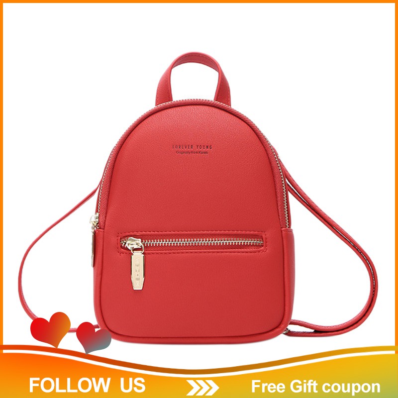 red small backpack