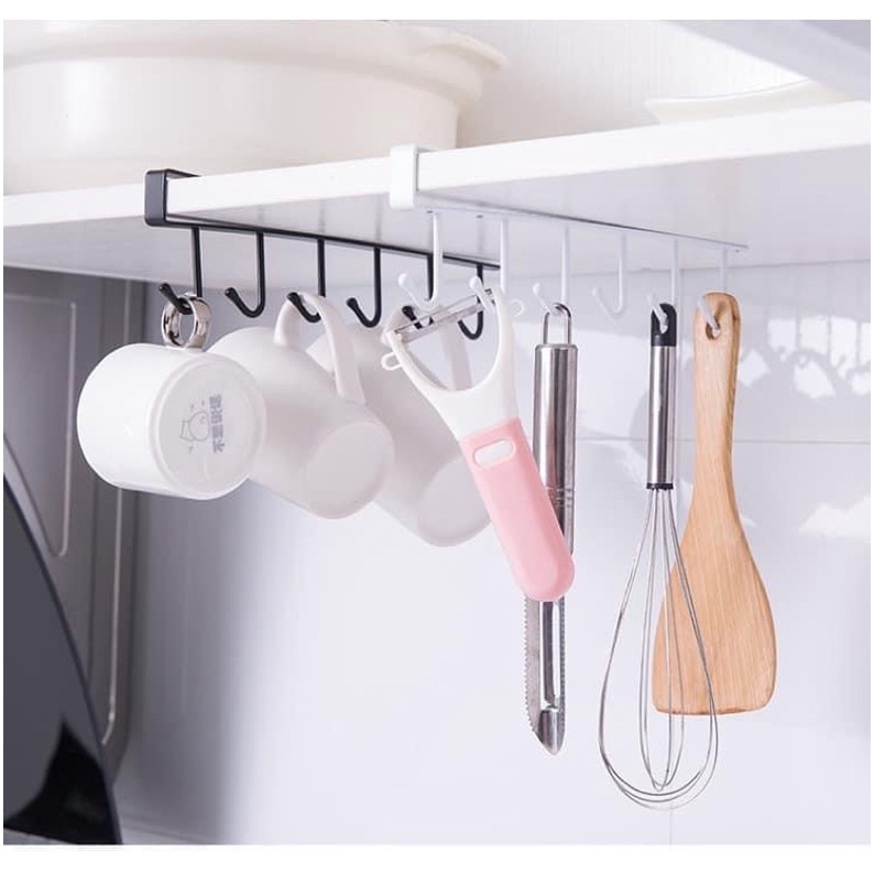 Under Shelf Hook Hanging Storage Versatile Slide on Hook Kitchen