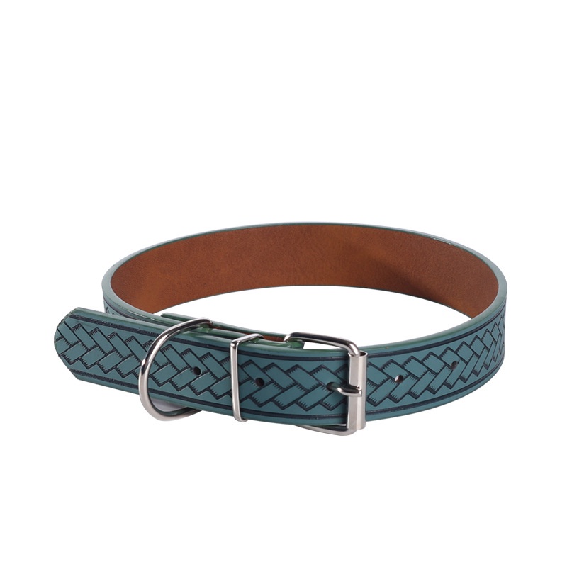 【Ready Stock】┋™Pet New Creative Meaning Safe Woven Printing Pu Leather Cat and Dog Collar Style Sim #6