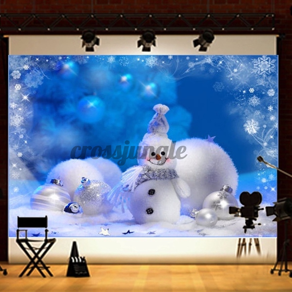 Christmas Vinyl Cloth Photography Background Screen Snowman Backdrop Studio  Photo Props | Shopee Philippines