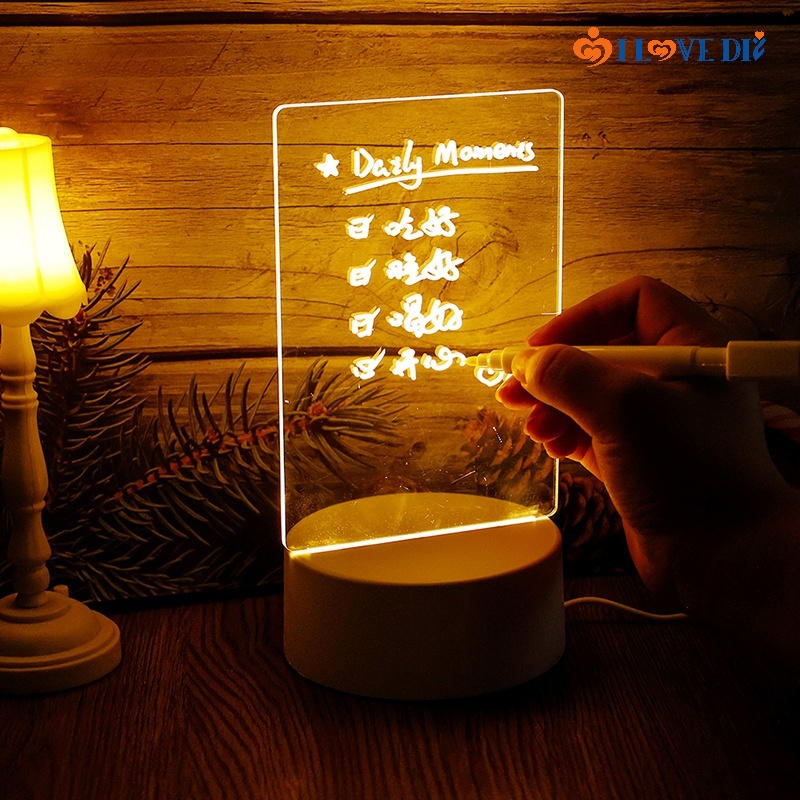 Novelty LED Acrylic Message Board Light with USB Plug/ Creative ...