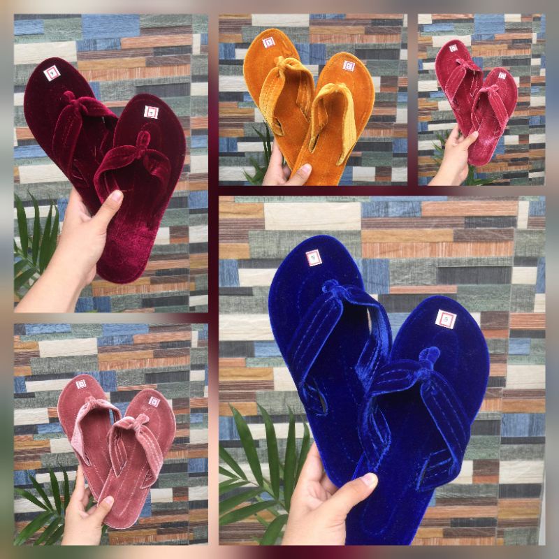 Ipit Style Velvet Alpombra Indoor Slippers Tsinelas Pambahay