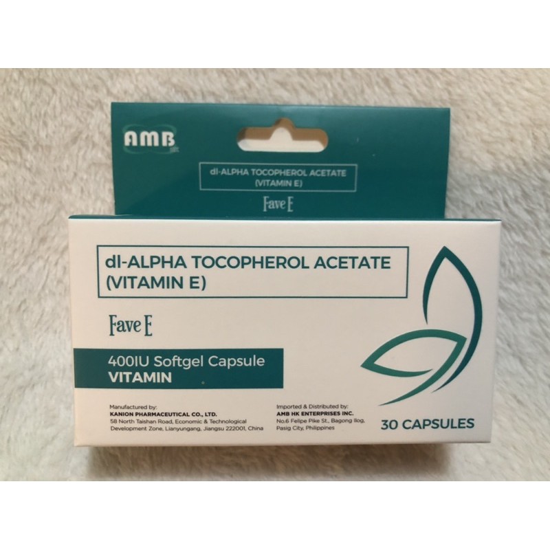 Fave E Dl Alpha Tocopherol Acetate Vitamin E Shopee Philippines