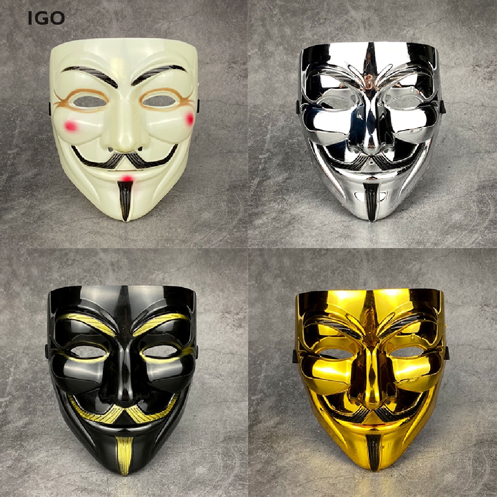IGO Vendetta Hacker Mask Anonymous Christmas Party Gift For Adult Kids
