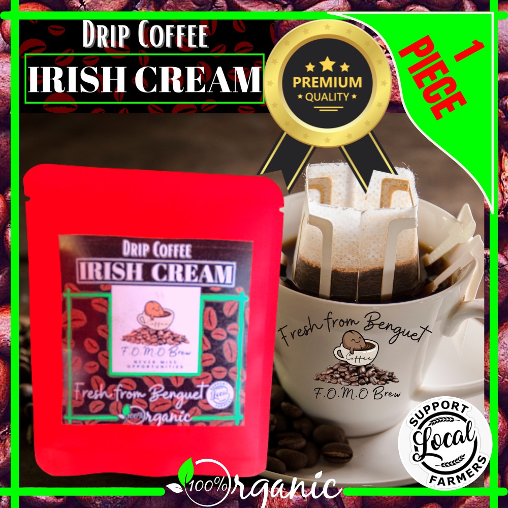 FOMO Brew Irish Cream Flavored Drip Coffee Freshly Roasted Coffee Beans