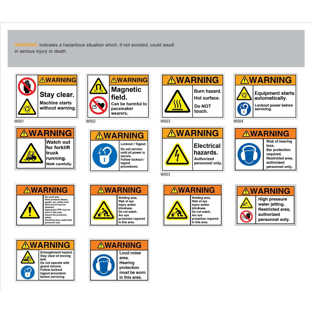 Safety Signs Warning Vinyl Sticker With Lamination Signage Shopee Philippines 3847