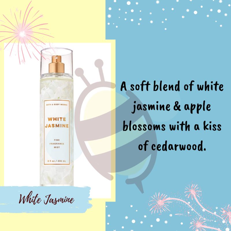 Bath and Body Works White Jasmine Body Mist (236ml) Shopee Philippines