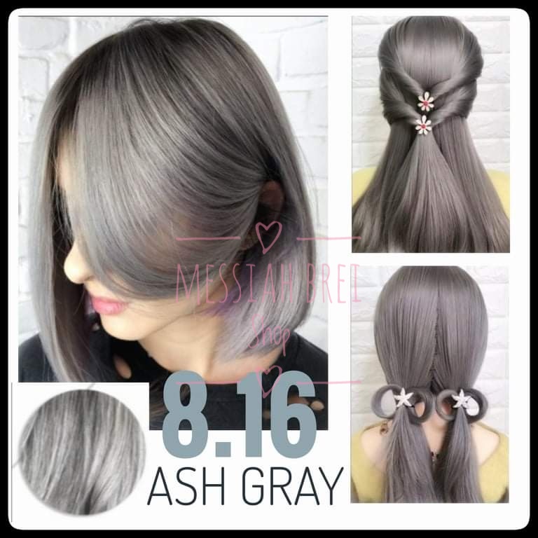 BREMOD 8.16 ASH GRAY HAIR COLOR SET WITH OXIDIZING | Shopee Philippines