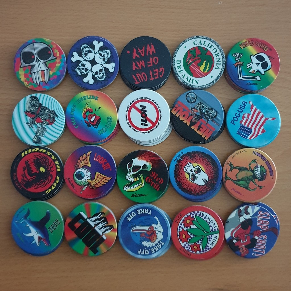 toy vintage palengke ( USA )pogs set ( different design and 3 slammer ...