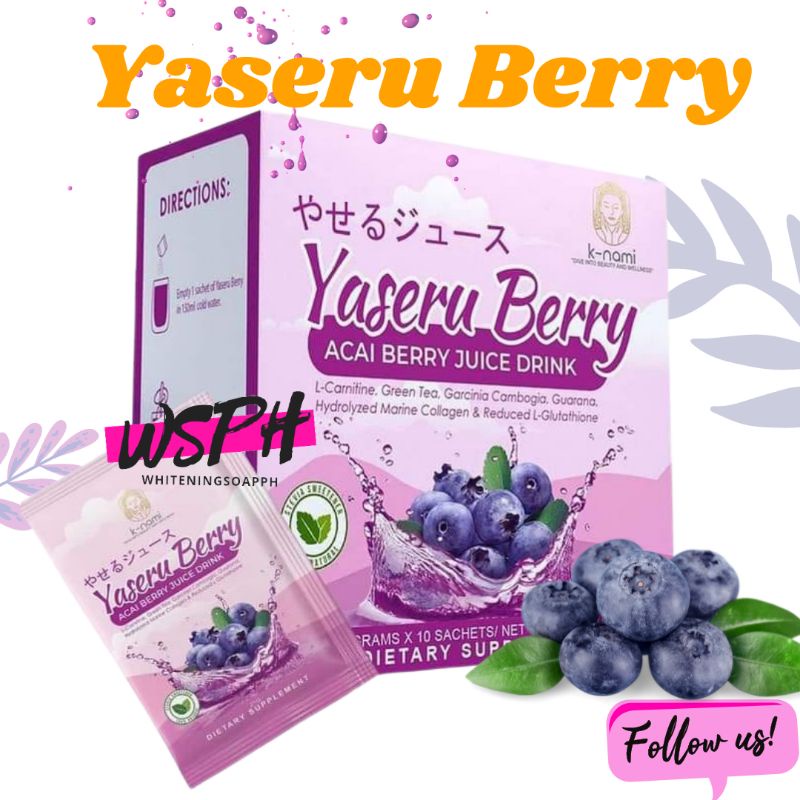 Yaseru Berry Slimming Juice with Collagen Namiroseus Shopee Philippines