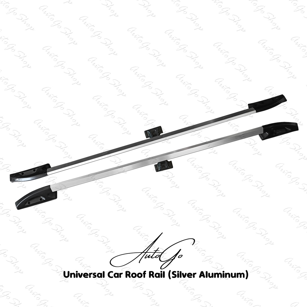 Universal Car Roof Rail (Silver Aluminum) DRILL TYPE INSTALLATION