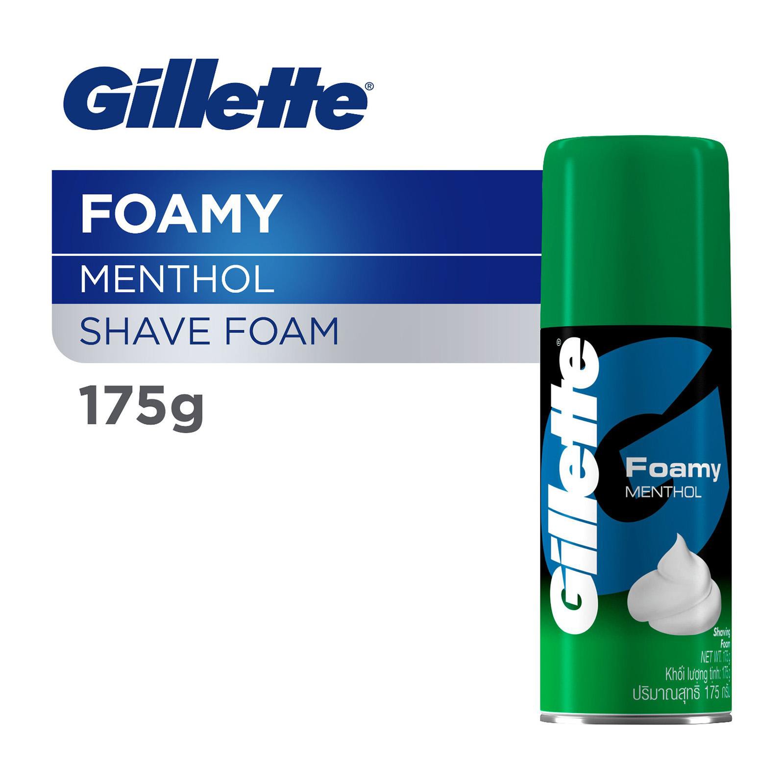 Gillette Shaving Cream Foamy Menthol 175g | Shopee Philippines