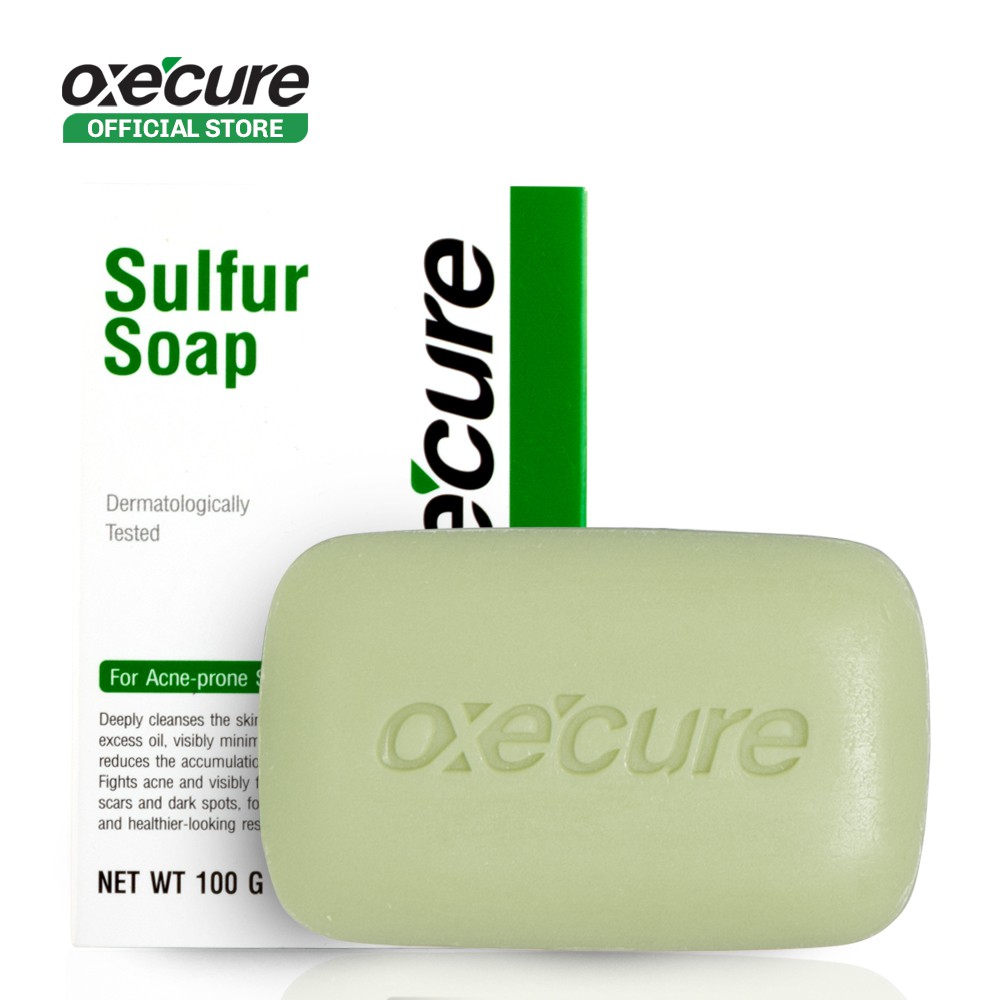 OXECURE Sulfur Soap 100g (Cleanser to fight pimples, white/blackheads