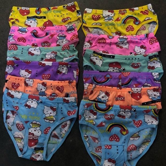 kids panty for girl (1-5yrs old )12pcs per pack | Shopee Philippines