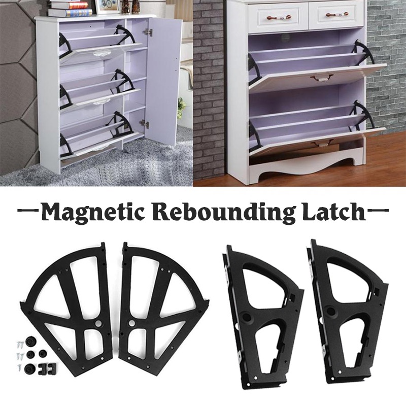 2 Pcs Flip Frame Rack Shoe Shelf Hinge 1/2 Layers Shoe Flip