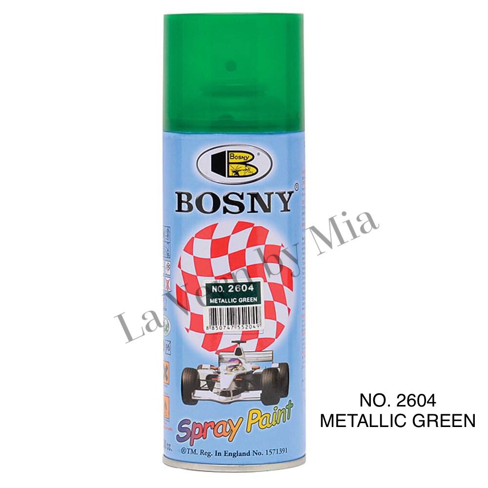 BOSNY SPRAY PAINT METALLIC GREEN NO. 2604 Shopee Philippines