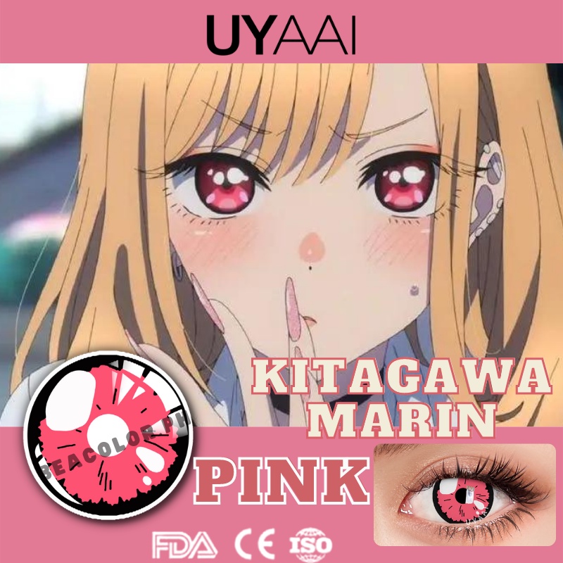 UYAAI Color Contact Lenses Cosplay Contact lenses for Eyes pink color  series | Shopee Philippines