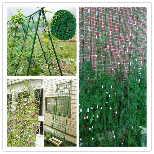 Garden Green Nylon Trellis Netting Support Climbing Bean Plant Nets ...