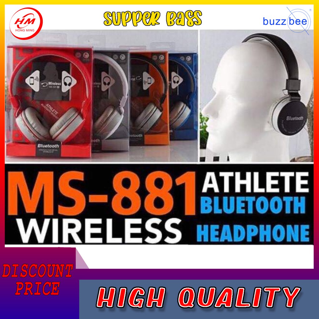 JBL MS881 Wireless Bluetooth Headphones Bluetooth Headset Shopee