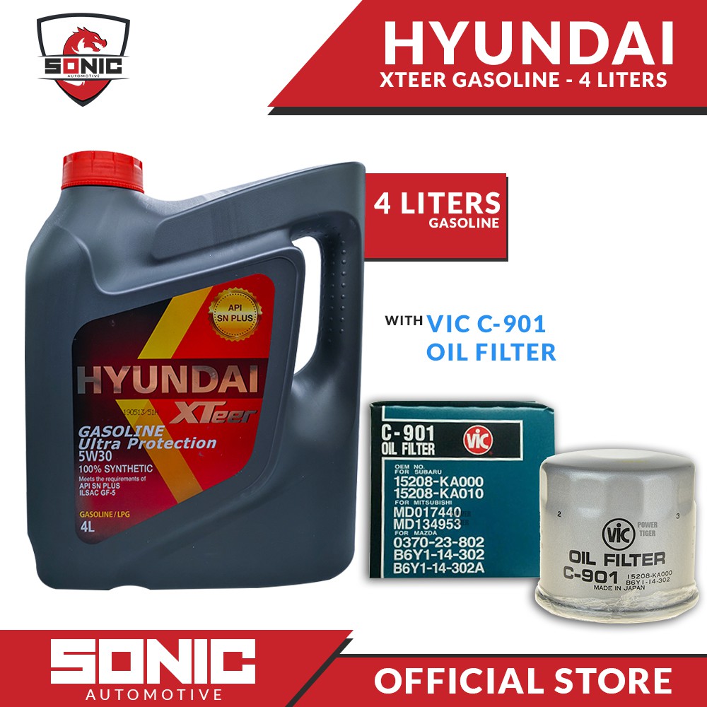 Hyundai XTeer Gasoline Ultra Protection 5W-30 Fully Synthetic 4 Liters ...