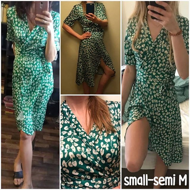 zara green wrap dress