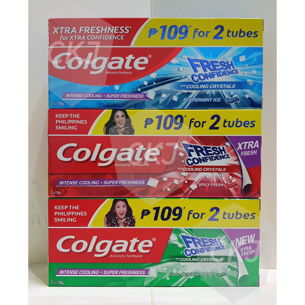 Colgate Fresh Confidence Toothpaste 2 x 120g Twin Pack Shopee Philippines