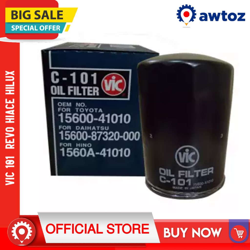 Vic C 101 Oil Filter For Toyota Revo Hilux Hiace Everest Shopee Philippines