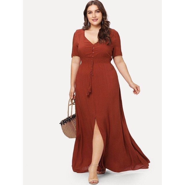 maroon maxi dress plus size