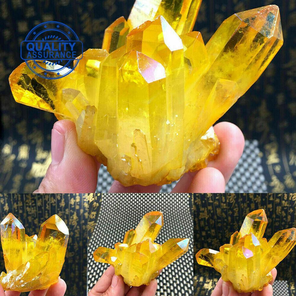 100g Natural Citrine Amethyst Crystal Yellow Quartz Cluster Decoration Gem D5t0 Shopee Philippines