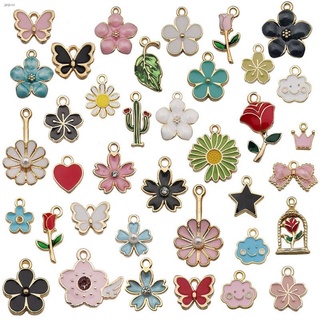 ₪❖CHARMS 10pcs Rose Flower Shape Pendant with Zinc Alloy Material for Making Bracelet Jewelry