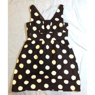 loft black and white polka dot dress