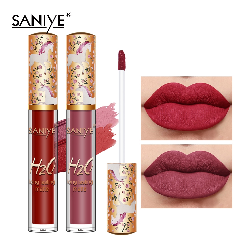 Saniye Original Liquid Lipstick Matte Lip Gloss 12 Hour Stay Lip Tint