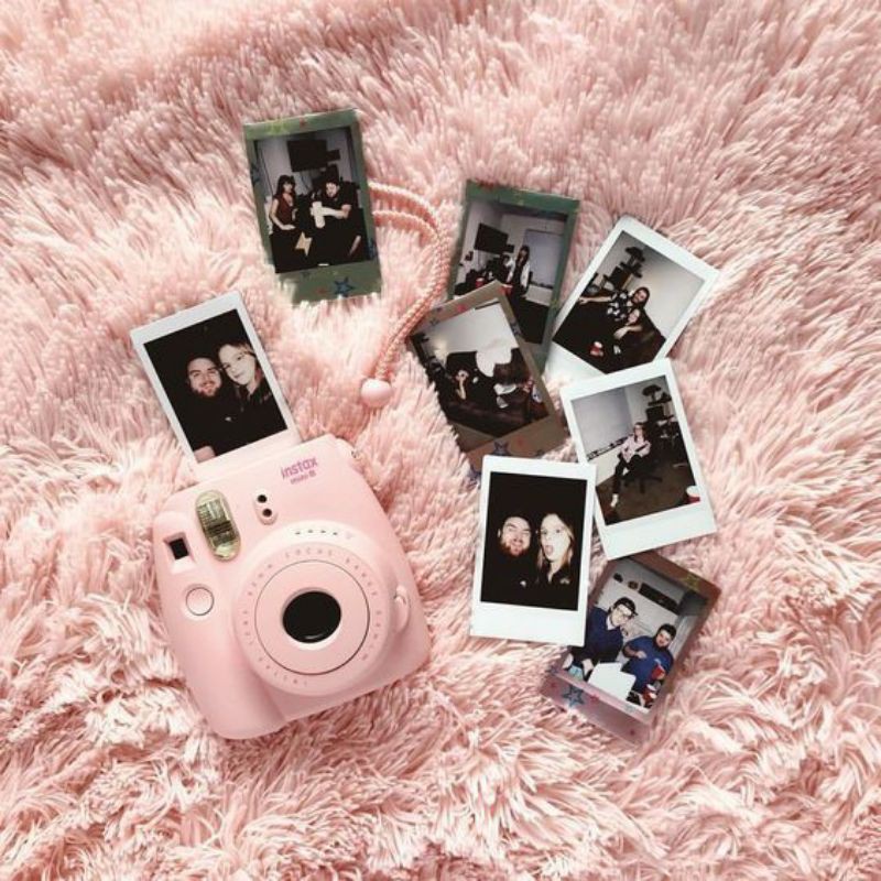 pink polaroid camera aesthetic