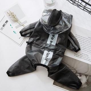 ▲cod▼ Upgraded Dog Raincoat Four-Legged Waterproof All-Inclusive Teddy Pet Clothes Small Medium-Size