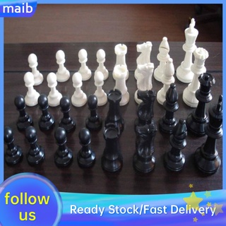 32pcs/set chess pieces/plastic complete chessmen entertainment games black&wh DH 