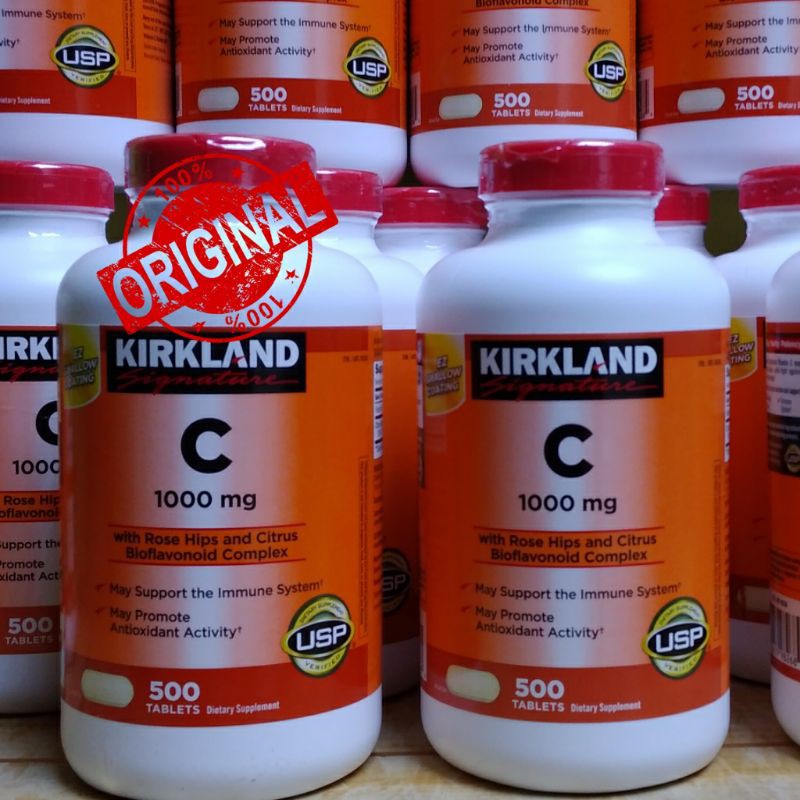 Kirkland Vitamin C 1000mg ( 500 tablet in 1 bottle) Shopee Philippines