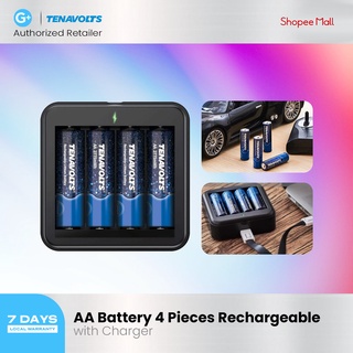 Tenavolts AA Battery 4 Pieces Rechargeable With Charger