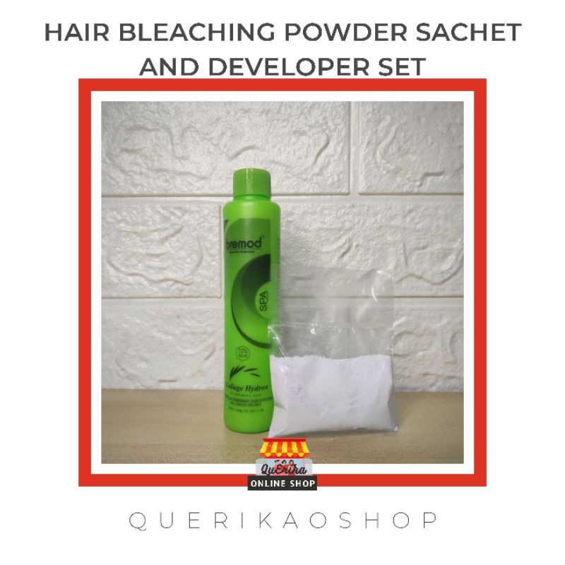 Bremod Hair Bleaching Set (Bleaching Powder Sachet with Developer Can I Mix Splat Bleach Powder With Developer