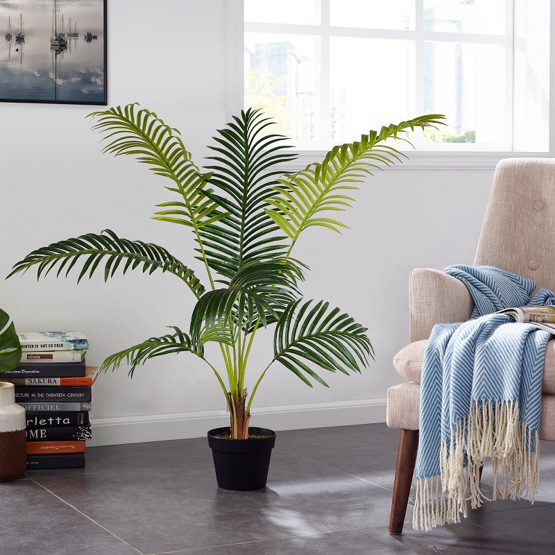 Home Decor Artificial Plant Palm Tree with Pot Faux Plant Fake Tree