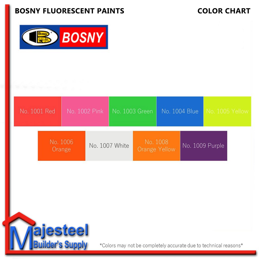 Bosny Fluorescent Spray Paint Cc Majesteel Shopee Philippines