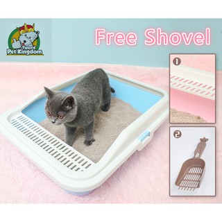 Cat Litter Box Anti Spill Semi-enclosed Open Deodorant Small Size 38CM*13CM*28CM